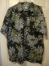 Men's COLUMBIA blue Hawaiian shirt, M