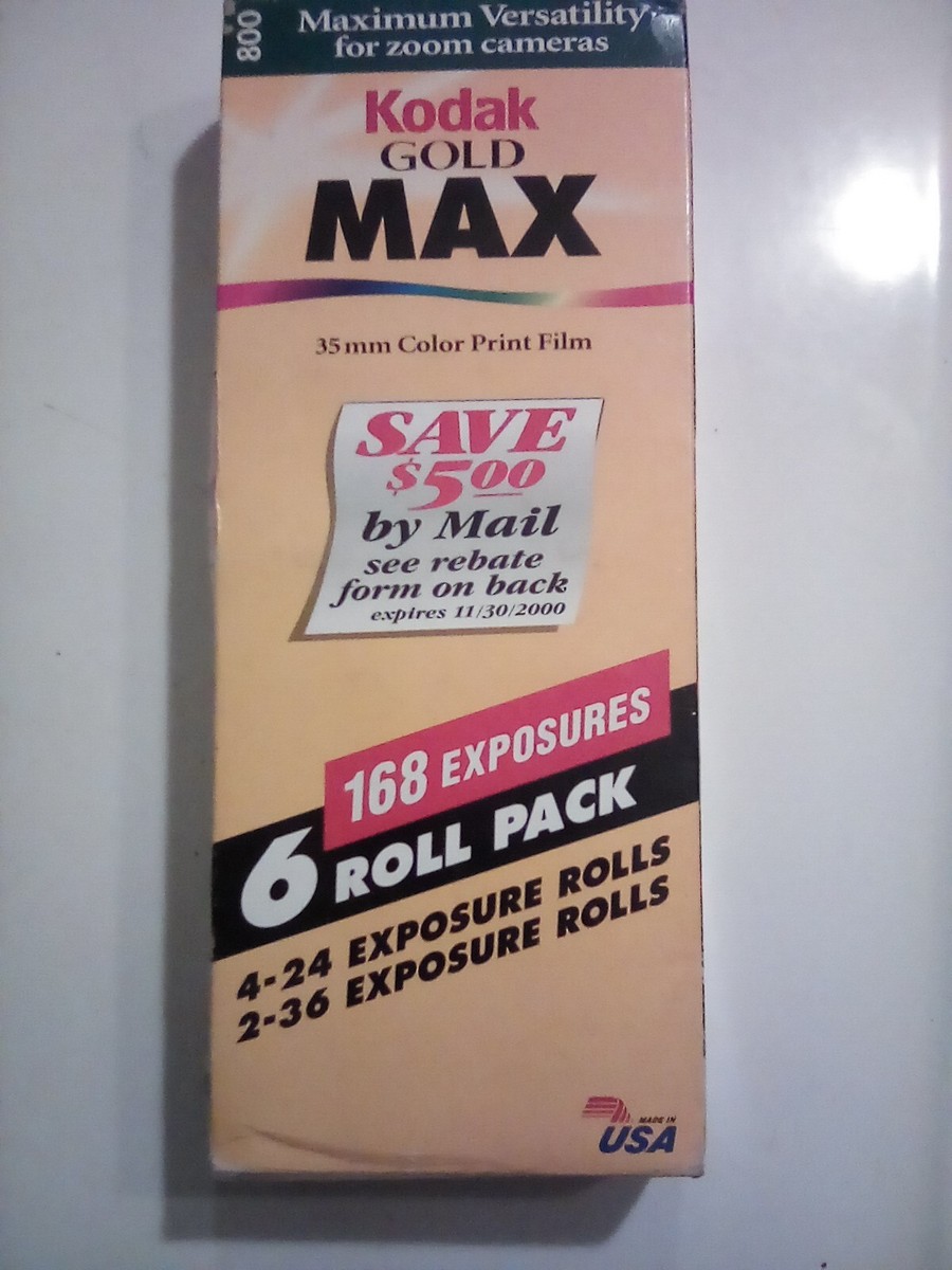 Kodak Gold Max 800 35mm Color Film Pack, 1998, Unopened, Never opened
