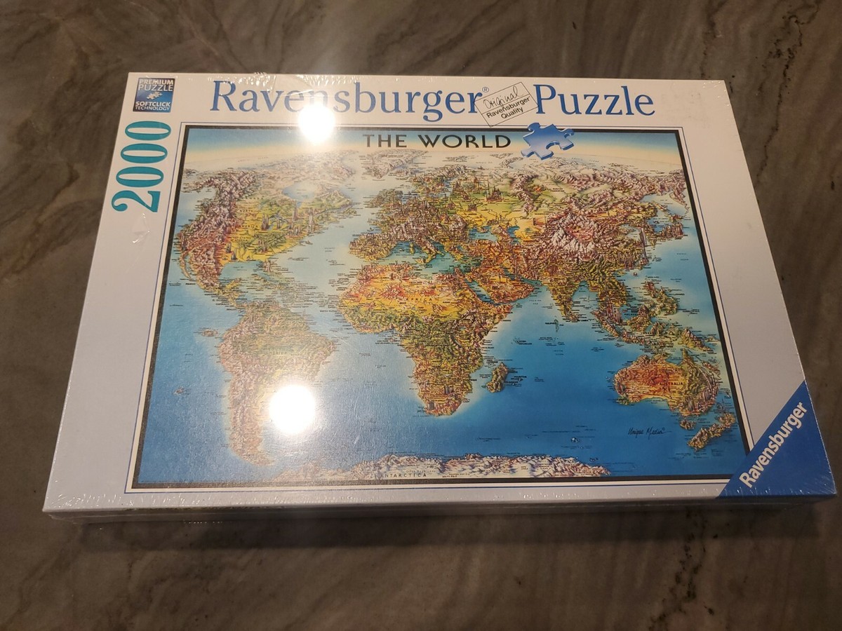 Illustrated World Map 2000 PC Puzzle Brand New Ravensburger