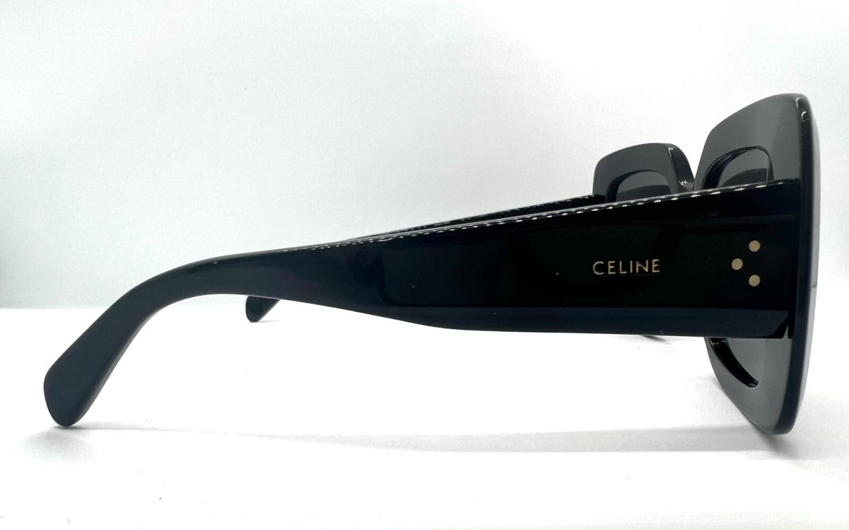 New, CELINE Sunglasses CL40263I 01A Authentic Cl40263i Shiny Black / Smoke main image 4