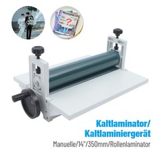 Laminator Rollenlaminator Kaltlaminator 35cm 350mm Neu Silikonrollen 12MM Neu DE