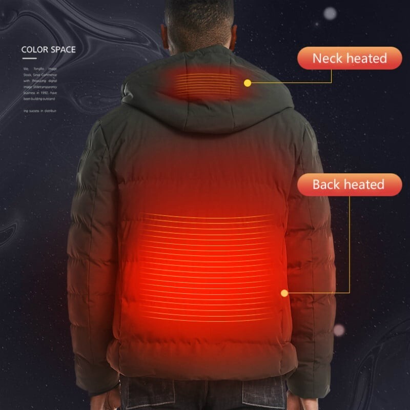 New Heated Jacket Coat USB Electric Jacket Cotton Coat Heater Thermal