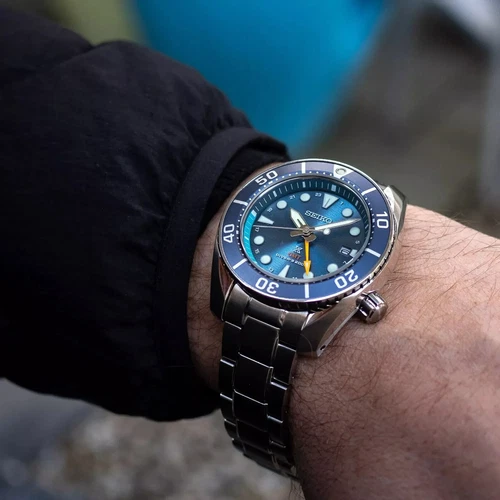 Reloj de buceo SEIKO Prospex SFK001J1 Sea SUMO solar GMT esfera azul para hombre GARANTÍA - Imagen 9 de 9