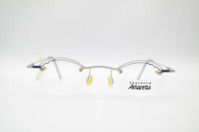 Vintage Amaretta by Argenta 55A 001 Silber Mehrfarbig Halbrand Brille NOS
