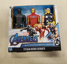MARVEL AVENGERS Titan Hero Series Black Panther, Iron Man & Thor Action Figures