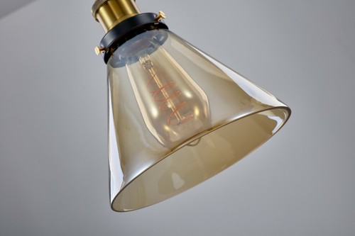 Retro techo colgante luz sombra araña cono de cristal fácil ajuste + bombilla toda la habitación - Imagen 7 de 27