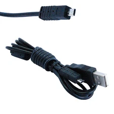 HQRP USB Cable for Pentax OPTIO A30 A40 V10 V20 W10 W20 W30 W60 43WR 450 550 555