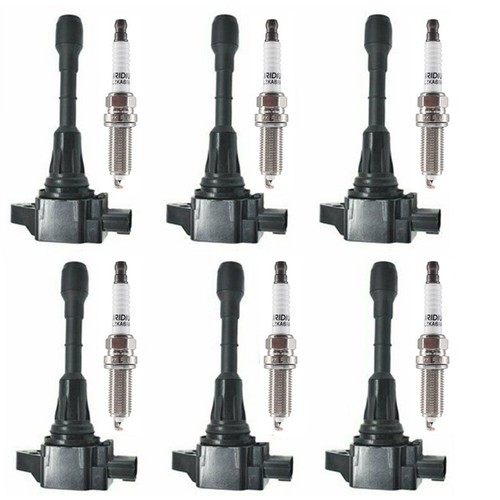 6X Ignition Coils + 6X Spark Plugs for 0813 Nissan 370Z Infiniti G37 3