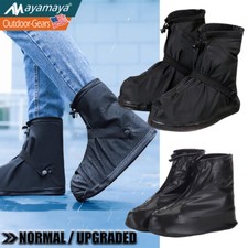 Anti-slip Rain Shoe Covers Reusable Waterproof Shoes Cover Zipped Boot Protector