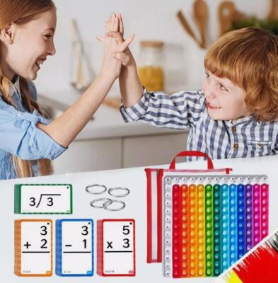 Math Flash Cards 12x12 Multiplication Table Game Fidget Math Toy Fidget Chart