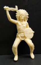 2 -Vintage Plastic Toy Native American Indians