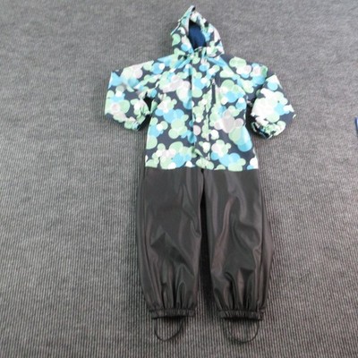 Lassie Snowsuit Girls Kids 4 Blue Polka Dot Ski Salopettes Hooded Insulated