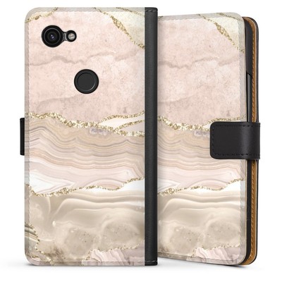 Klapphülle für Google Pixel 3a Glitzer Look Marmor Utart