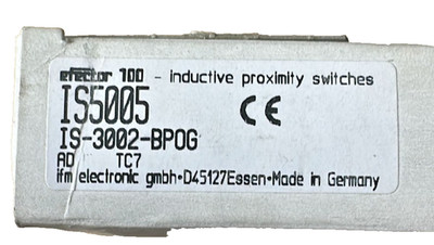 IFM Electronic Effector 100 IS5005 - Inductive Proximity Switch IS-3002-BP0G -