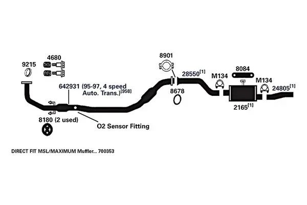 For Toyota Corolla 1988-1997 AP Exhaust Exhaust Tailpipe - Image 2 of 4
