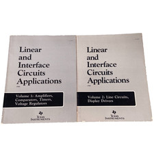 Book Lot TI Linear Interface Circuits Applications Vol 1 2 1985 Amplifiers Timer