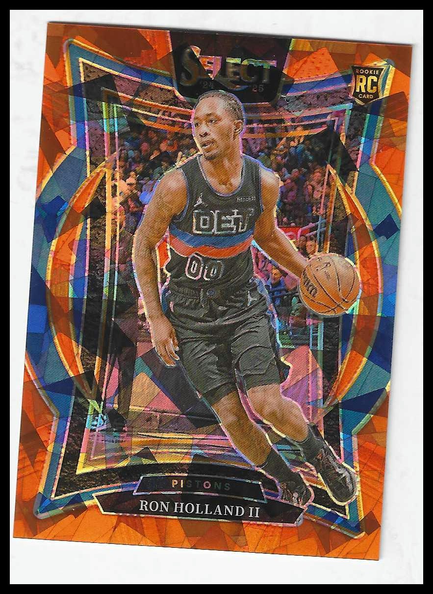 2024-25 Panini Select #74 Ron Holland II Orange Cracked Ice Prizm #/275