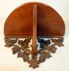 Vtg Unbranded Grape Leaf Half Moon 7 1/2" Hanging Wall Shelf Mid-Century 1900s — photo 4