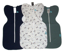 LOT OF 3 Love to Dream Swaddle Up Stretch Blue Green Rainbow Newborn Small