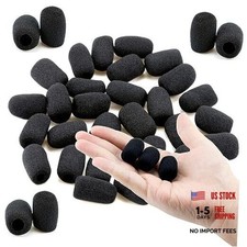 30 Pack Lapel Microphone Windscreen Headset Mic Foam Cover Pads Mini Size