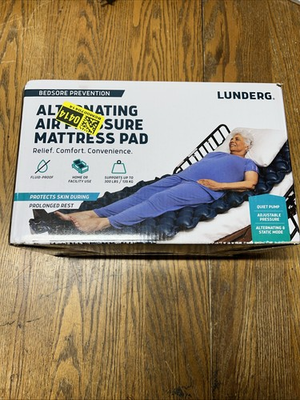 #ad Lunderg Alternating Air Pressure Mattress Pad Pressure Ulcer Prevention NEW $50.00