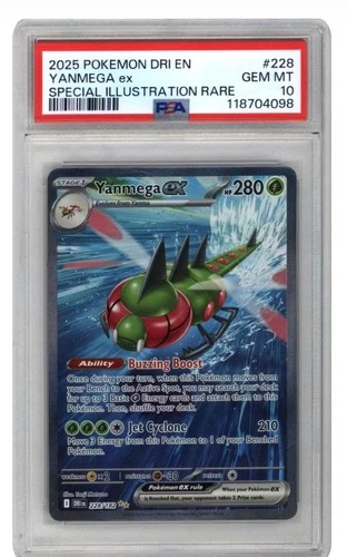 Pokemon Destined Rivals Yanmega ex Special Illustration RARE SIR #228 - PSA 10