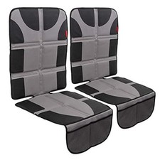 Car Seat Protector - 2-Pack Waterproof Padded Shield Mesh 2-Pack Gray