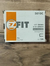 Ezfit 20 Gauge Galvanized Steel Staples 1/2in , 5/16in Fits Duo-Fast Also