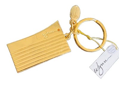 WYNN HOTEL LAS VEGAS SCHLÜSSELANHÄNGER goldfarben Wynn Las Vegas Promo Werbung Souvenir