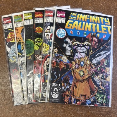 Marvel Comics the Infinity Gauntlet 1st Print  #1-6 Complete Set