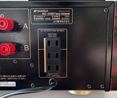 Sansui AU-α607 SANSUI AU - α 607 Specifications