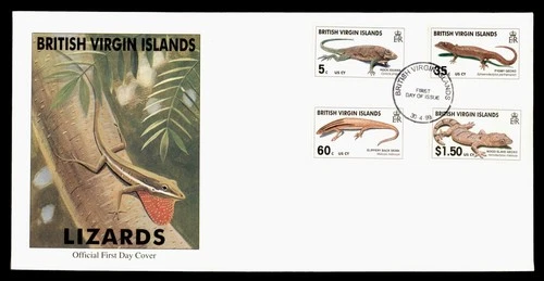 DR WHO 1999 BRITISH VIRGIN ISLANDS FDC LIZARD COMBO $1.50 M72594
