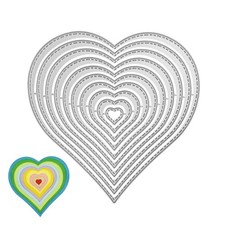 Fustella Cuore taglio Dies Geometrico Cuore Cutting Dies Set Cuori Taglio G
