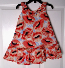 Janie and Jack Toddler Girl Poppy Print Ruffle Dress Size 2T NEW