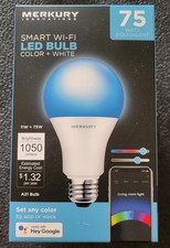 Merkury Innovations Smart Wi-Fi LED Bulb Color White A21 75W