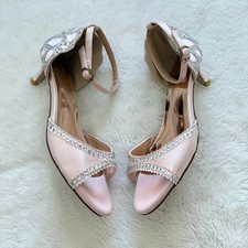 Women evening/bridal shoes with crystals size 8.5 US