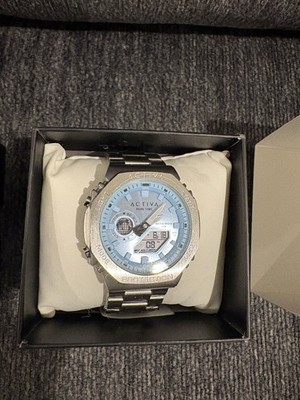 Activa Signal X Invicta Digital Unisex Watch - 45.5mm, Silver (ACWM423-003) NEW