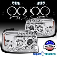 Fits 2001-2004 Frontier Halo Projector Headlights LED Bar Head Lamp