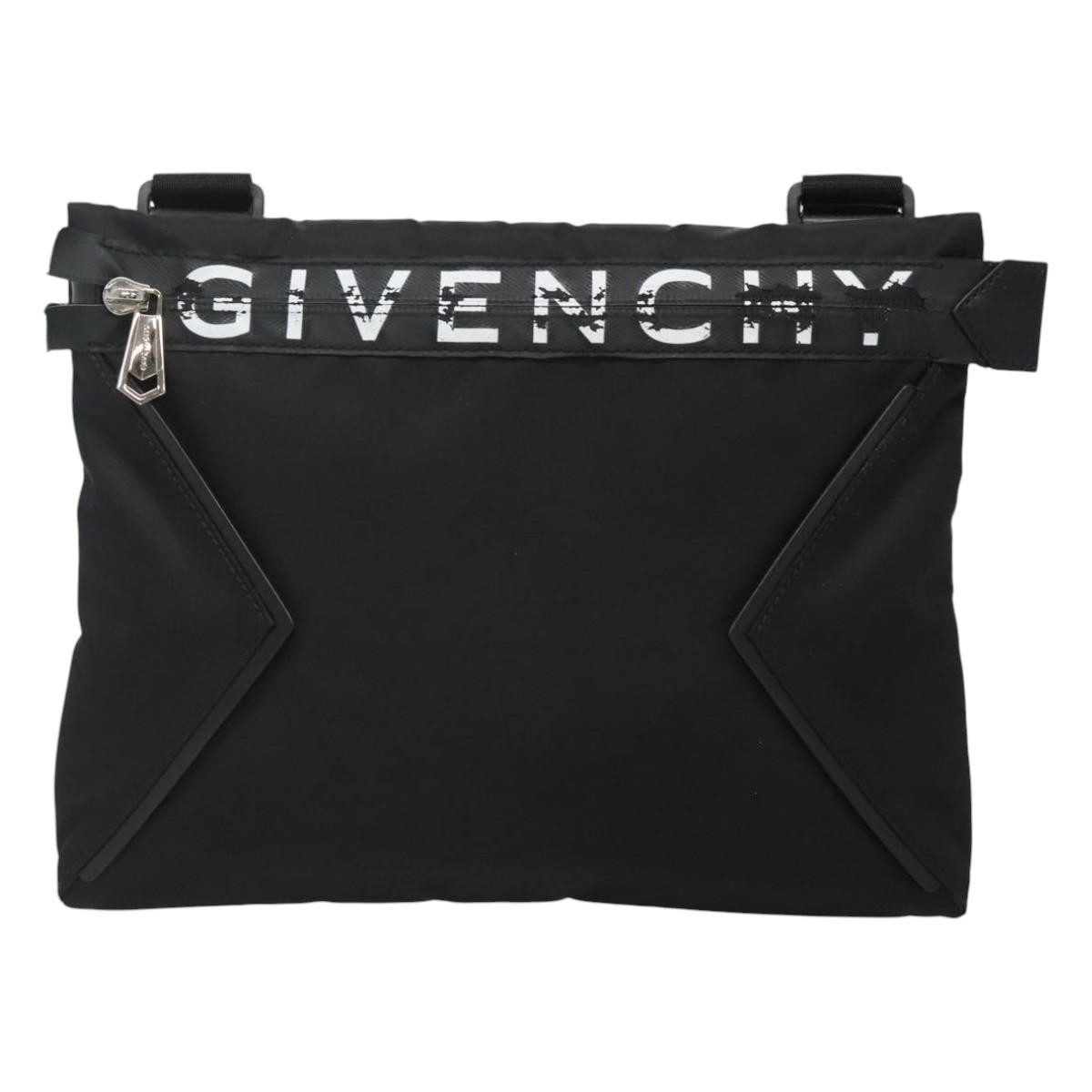GIVENCHY Shoulder Bag Nylon Black Silver Auth bs23553 | eBay