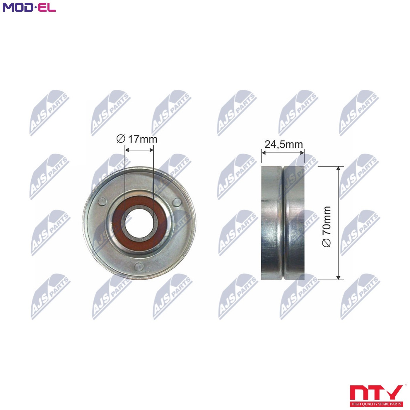 Fits NTY RNK-AU-002 PULLEY IDLER V-BELT - Image 6