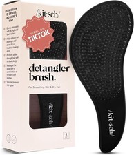 Kitsch Detangler Brush   Gentle Curly Hair Brush with Flexible Bristles for Al