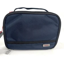 TUMI Travel Pouch Accessory Kit Black with Gold Hardware