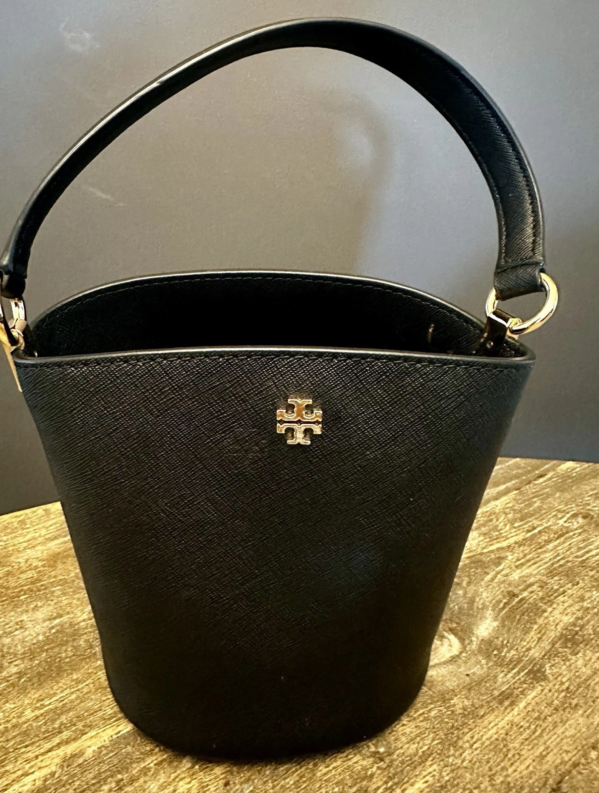 Tory Burch 86077 Mini borsa a secchiello da donna Emerson tracolla nera