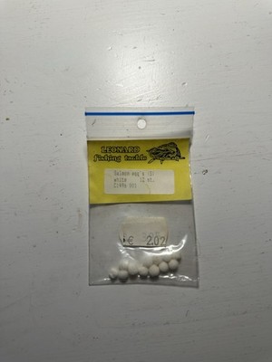 Leonard Fishing Tackle   Salmon Eggs (S) White   12 Stück