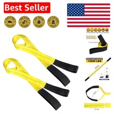 Heavy Duty 6.5'x2 Lifting Straps 2-Pack   13,000 lbs Capacity, Safe Recovery