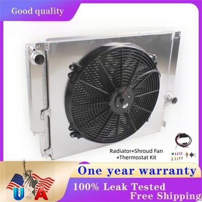 Radiator 2Row+Shroud+16'' Fan For 92-99 BMW E30 E36 M3 325TD 323 328 Z3 2.0-3.2L