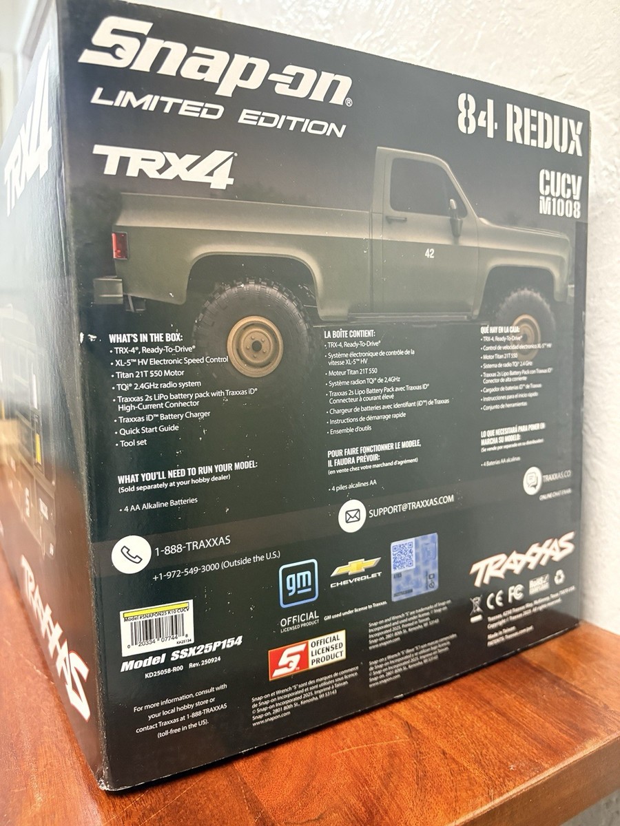 Snap-on Tools RARE TRAXXAS C10 K10 84 REDUX CUCV TRX4 LIMITED