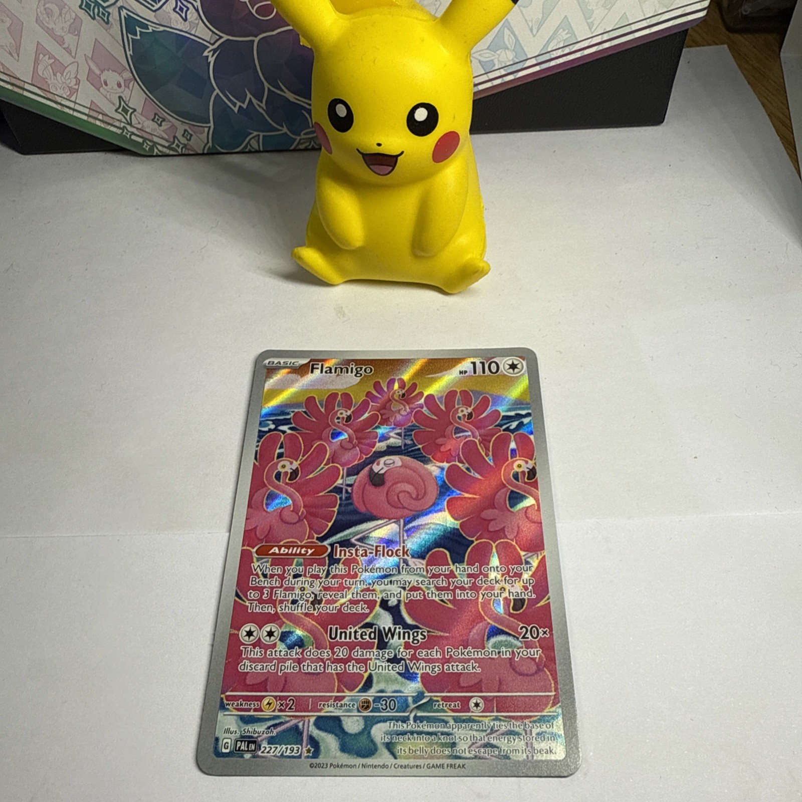 Pokémon TCG Flamigo 227/193 Illustration Rare Paldea Evolved S&V - NM / M