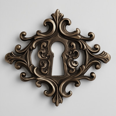 baroque Keyhole STL File For CNC Router 3D Printer Laser Custom Design Available