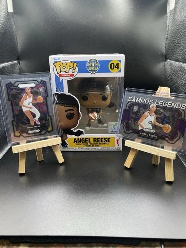 Funko Pop! Vinyl: WNBA - Angel Reese #04 And 2 Angel Reese Rookie Cards
